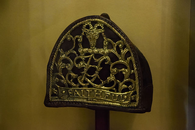 Leather_cap_worn_by_the_68th_Regiment_of_Foot_1770s